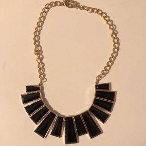 Black and Gold Statement Necklace